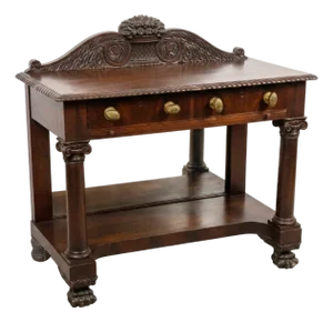 Antique Empire (Mid-Late 1800s) Sideboard With Mirrored Underside