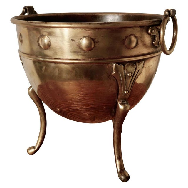 Arts & Crafts Brass Planter attributed to Henry Loveridge, 1880s For Sale - Image 9 of 9