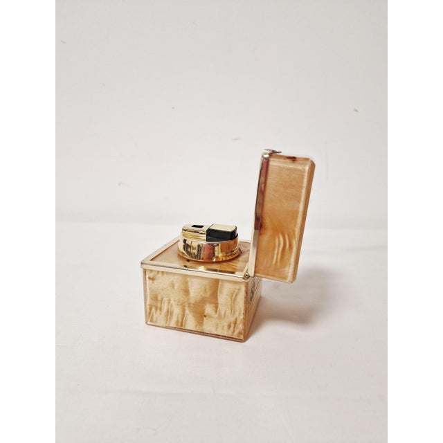 Table Lighter and Ashtray in Briar Wood and Brass from Emmebi, 1970s, Set of 2 For Sale - Image 11 of 18