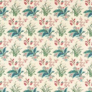 Sanderson Enys Garden Fabric in Blush/Jade For Sale