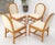 Leather Basket Weave Wicker Style Square Dining Room Table 4 Chairs Glass Top - 5 Pieces For Sale - Image 9 of 13