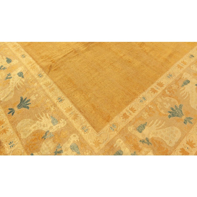 1920s Indian Lahore Hand Knotted Wool Rug For Sale - Image 9 of 9