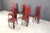 Vintage Italian Red Leather High Back Dining Chairs, 1980s, Set of 6 For Sale - Image 6 of 13