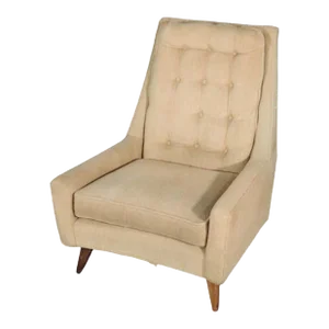 Mid-Century Tufted Lounge Chair