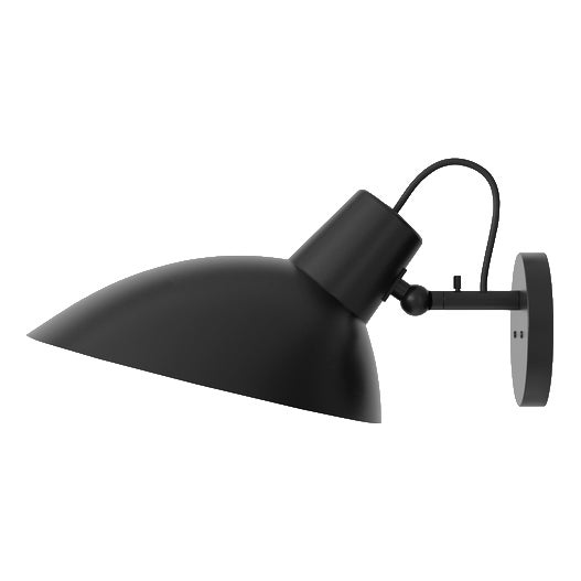 VV Cinquanta Black and Black Wall Lamp by Vittoriano Viganò for Astep For Sale