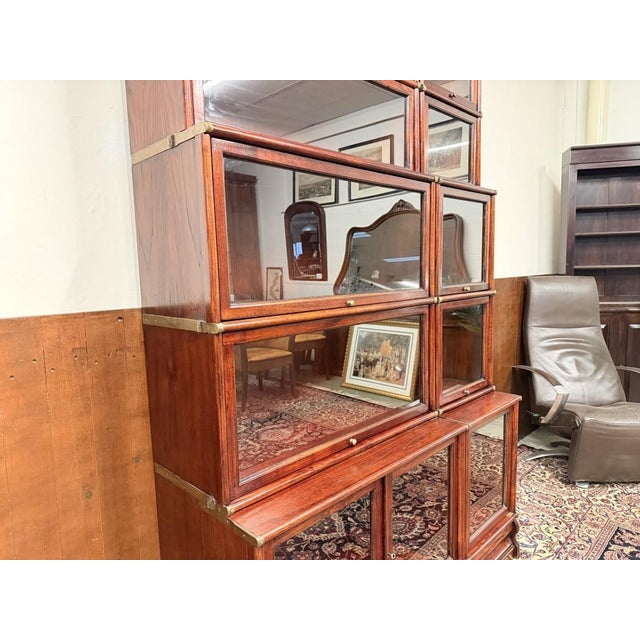 Brown English Bookcase from Globe Wernicke For Sale - Image 8 of 18