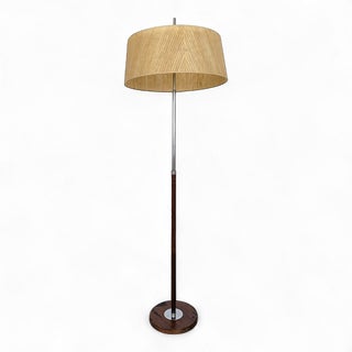 Teak Veneer Floor Lamp by Monix, 1950s For Sale