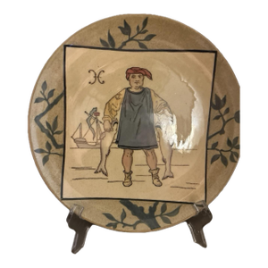 Minton Majolica Earthenware Zodiac Plate Set of 8 Late 1800’s Henry Stacey Marks