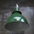 1950s Vintage British Industrial Green Enamel Pendant Light For Sale - Image 5 of 6