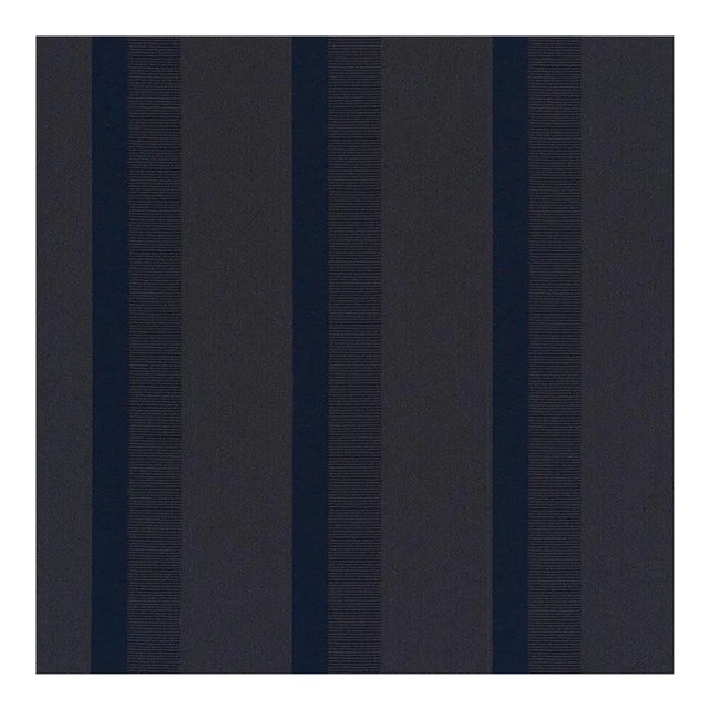 Sample - Schumacher Elise Fabric in Midnight For Sale