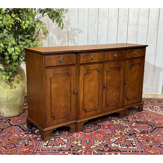 Vintage English Four-Door Mahogany Sideboard, 1950s For Sale - Image 9 of 18