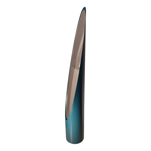 Model Unghia Nail Lipstick Floor Mirror in Petrol Green For Sale
