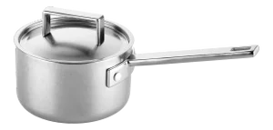 Mepra Attiva Pewter 5.5" Saucepan 2 Handles With Lid