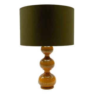 Orange Ceramic Table Lamp Base from Kaiser Leuchten, 1960s For Sale