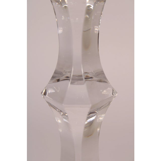Pair of Val St. Lambert Crystal Candlesticks For Sale In Los Angeles - Image 6 of 7