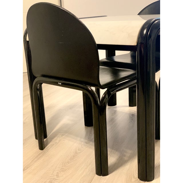 Black Mid-Century Marble 54A Dining Table by Gae Aulenti for Knoll International, 1970s For Sale - Image 8 of 17