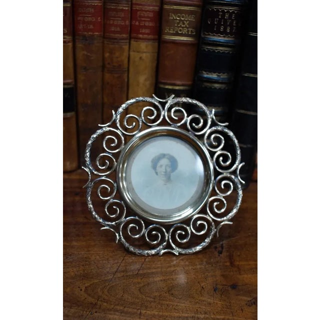 Antique Victorian English Brass Ring Photos Frames, Set of 2 For Sale - Image 4 of 13