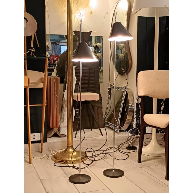 1990s Monachella Chromed Floor Lamp by Luigi Caccia Dominioni for Azucena, Italy, 1990s For Sale - Image 5 of 8