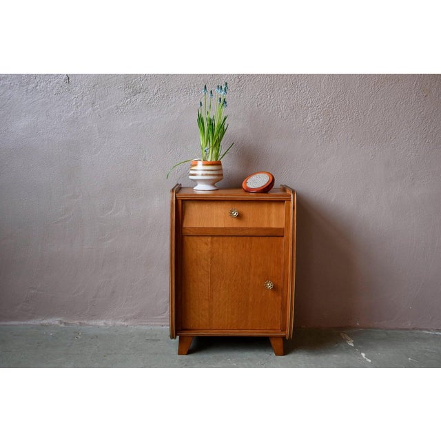 Vintage Bedside Table with Compass Legs, 1960s For Sale - Image 16 of 16