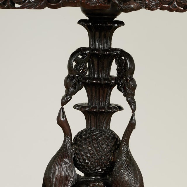 Late 19th Century Antique Anglo Indian Carved Rosewood Table For Sale - Image 5 of 14