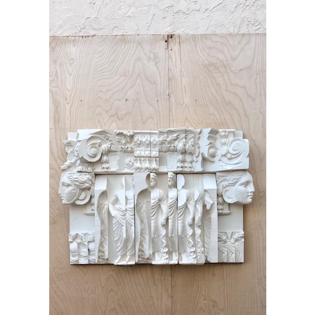 Vintage White Relief Sculpture Panel For Sale - Image 10 of 12