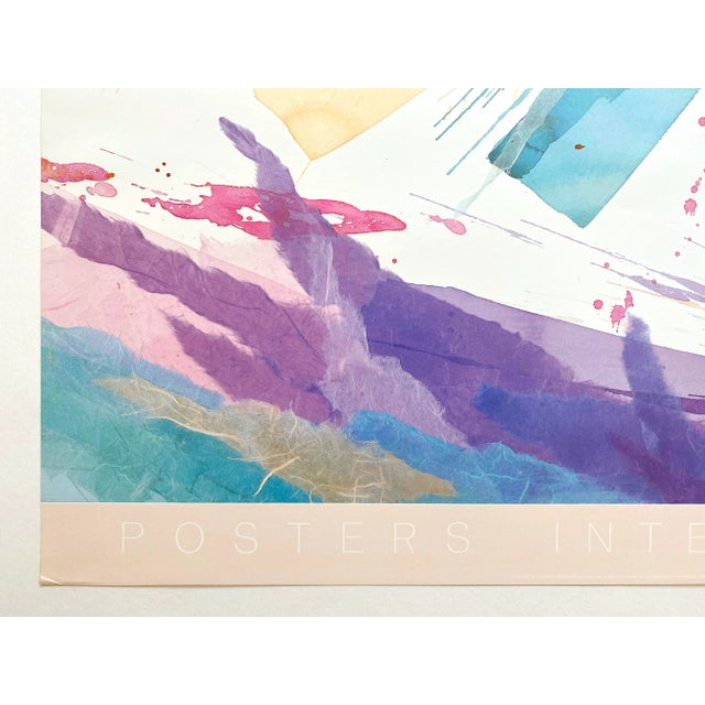 1980s Vintage 1980's Post Modern Lithograph Print " Howell's Celebration Right " Abstract Expressionist Poster For Sale - Image 5 of 10