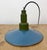 Industrial Blue Enamel Military Pendant Lamp with Cast Aluminium Top, 1960s For Sale - Image 10 of 17