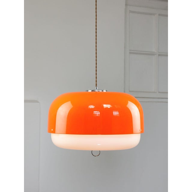 Plastic Medusa Pendant Lamp in Orange from Guzzini, 1970s For Sale - Image 7 of 18