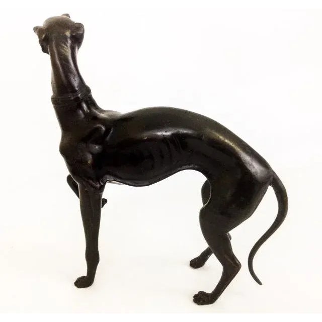 Art Deco Bronze Grey Hound Dog For Sale - Image 3 of 4