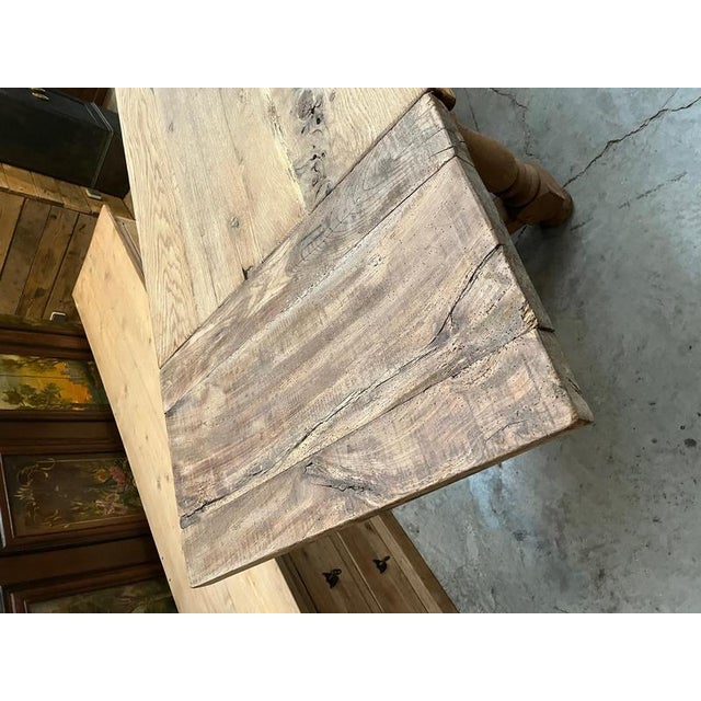 Early 20th Century Oak Farmhouse Table For Sale - Image 11 of 15