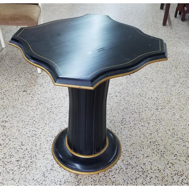 Hollywood Regency Fluted Column Noir Side Table Chairish