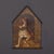 Antique 19th Century atmospheric English oil painting on oak depicting Duchess resting in her kennel. Duchess is described...