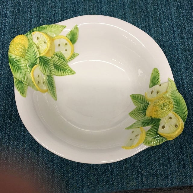 Vintage Italian Bassano Ceramic Lemon Motif Bowl Chairish