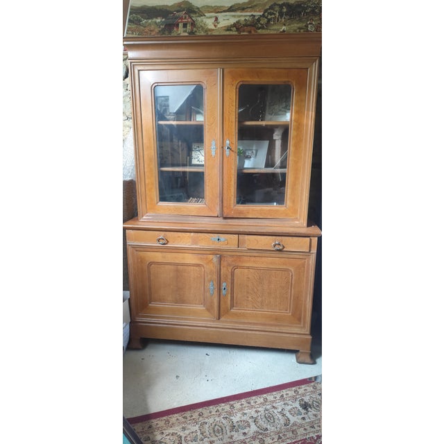Antique French Oak Bookcase, 1890s For Sale - Image 5 of 14