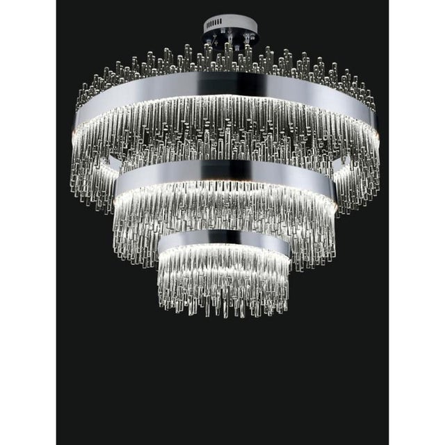 Collection Spiga Chandelier in Metal and Glass by Jago For Sale - Image 4 of 15