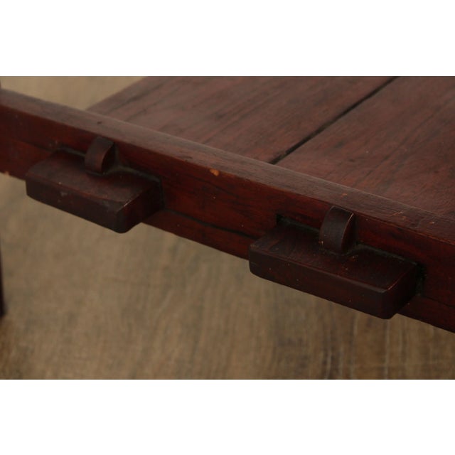 Red Antique Arts & Crafts Two-Tier Library or Work Table For Sale - Image 8 of 13