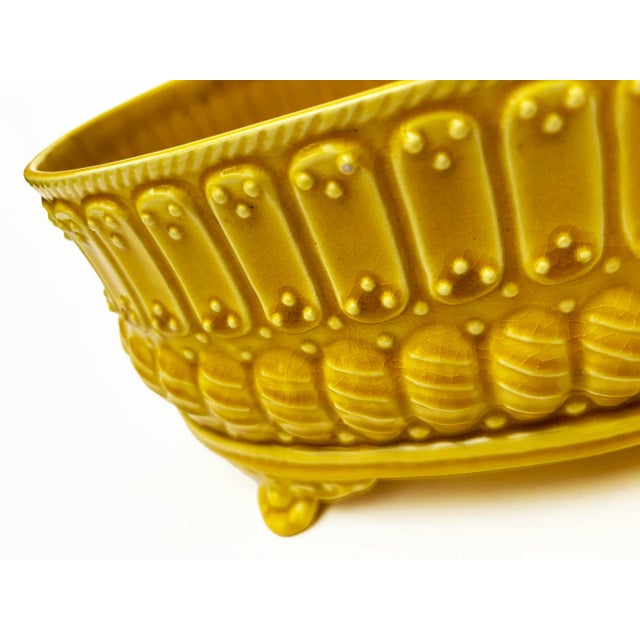 1950s Mid-Century Modern Yellow California Footed Console Planter ...