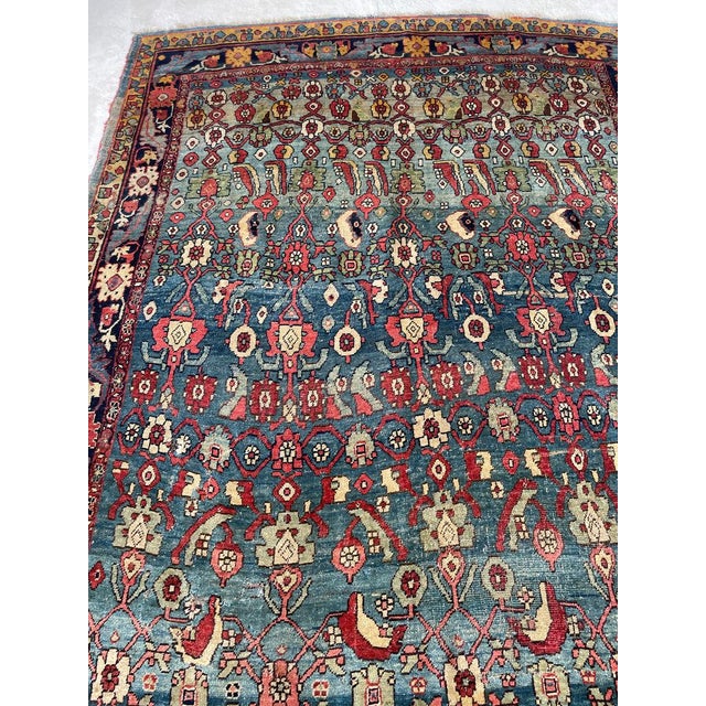 Textile Late 19th Century NAIVE HALVI BIDJAR Mystical Energy-Filled Art Rug 5.10 x 10.3 For Sale - Image 7 of 15