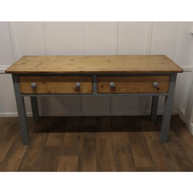 Victorian Pine Kitchen Worktable For Sale - Image 5 of 7