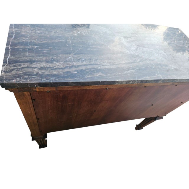 Ethan Allen Tuscany Marble Top Console Table Server Nightstand End Table For Sale - Image 14 of 14