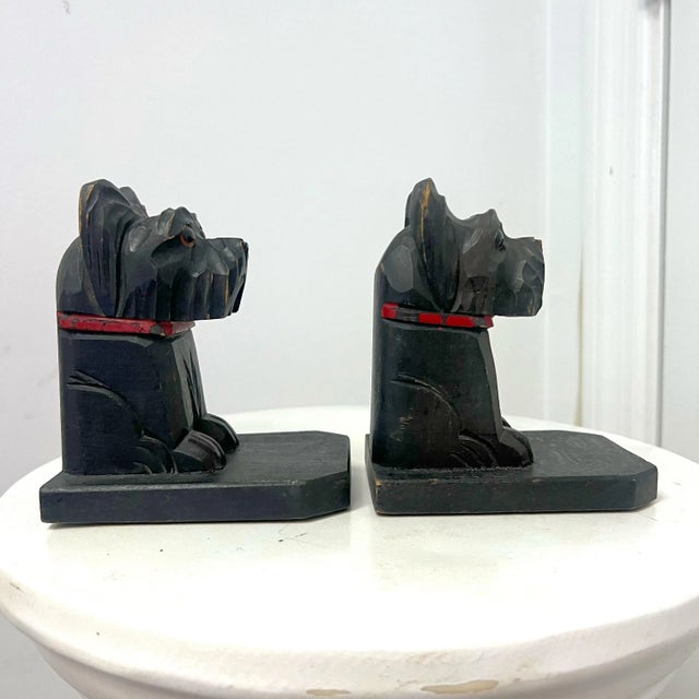 Wood Vintage French Wood Terrier Bookends - a Pair For Sale - Image 7 of 11