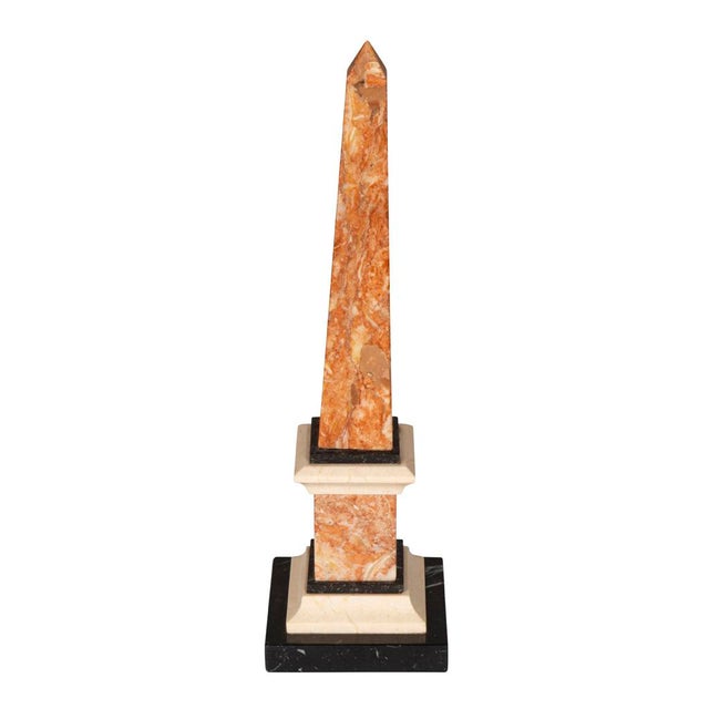 Pair of Italian Grand Tour Marble Obelisks For Sale - Image 4 of 10
