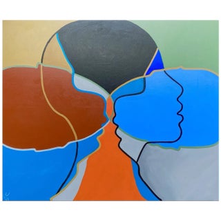 Marie Bec, Composition, 2022, Mixed Media & Acrylic on Canvas For Sale