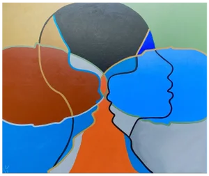 Marie Bec, Composition, 2022, Mixed Media & Acrylic on Canvas