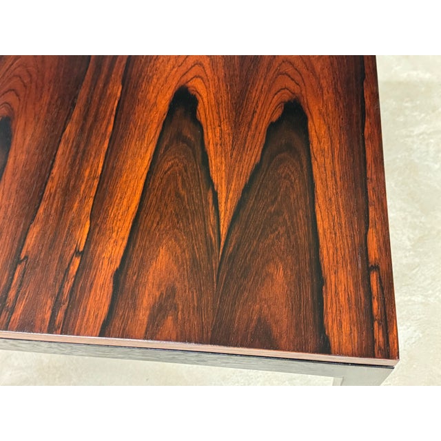 1960s Refinished Rosewood Square Coffee End Table by Knoll For Sale In Boston - Image 6 of 6