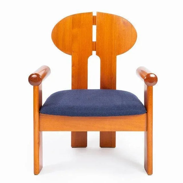 Wooden armchair from the 1980s, originally from the Tatra Museum (today the Museum of the Fojtství) in Kopřivnice. When...