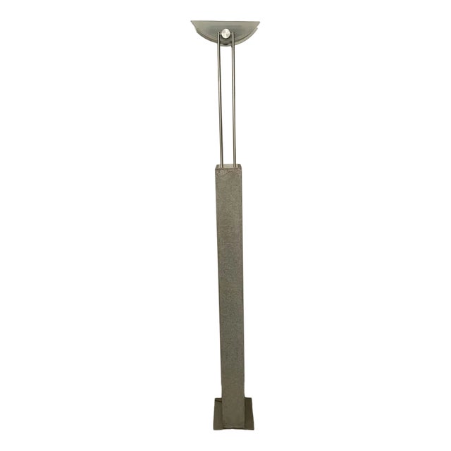 Floor Lamp in Concrete and Glass by Pierre Lallemand for Moonlight, 1990 For Sale