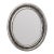 Irish Ebonized and Silver Parcel Gilt Oval Wall Mirror (H 23 1/4 X W 19 1/4) For Sale