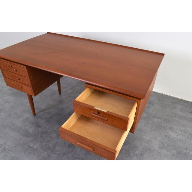 Mid-Century Danish Teak Executive Desk, 1960s For Sale - Image 16 of 18