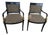 Pair of Elegant Black & Gold Accent Chairs, Vintage – Traditional Style For Sale